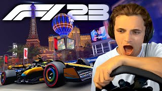 Lando Norris Plays F1 23 For The First Time [upl. by Ahsimrac]