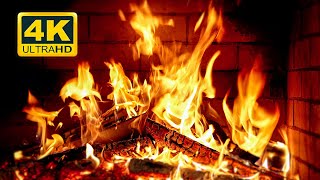 🔥 FIREPLACE Ultra HD 4K Fireplace with Crackling Fire Sounds Fireplace Burning Fire Background [upl. by Artened]