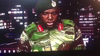 Zimbabwe military coup address FULL [upl. by Bloomer]