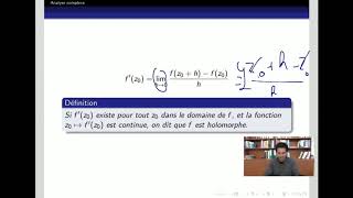 Analyse complexe 326 Fonctions holomorphes définition [upl. by Siaht]