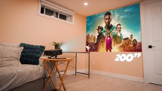 BUDGET Projector Under 200 for Home Theatre Goodbye 4k TV [upl. by Brennen]