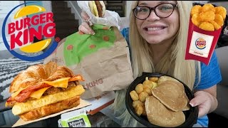 Burger King Breakfast MUKBANG Eating Show  WATCH ME EAT [upl. by Prudhoe906]