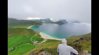 Lofoten day 2 Ballstad amp Hike to Mannen with stunning view point over Haukland beach [upl. by Lac]