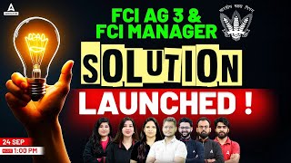 FCI AG 3 amp FCI Manager Solutions Launched  FCI Recruitment 2024  By Agriculture Adda247 [upl. by Paderna]