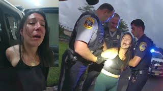 Drunk Woman EMBARRASSES Herself During DWI Arrest in Holmdel Township NJ [upl. by Seedman]