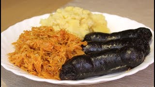 Krvavice s kiselim kupusom i restanim krumpirom  Blood sausage with Sauerkraut and Mashed Potatoes [upl. by Mavis]