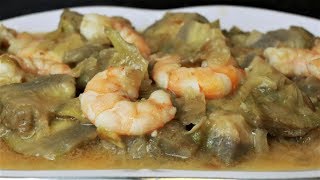 Alcachofas en salsa de langostinos [upl. by Airakaz]