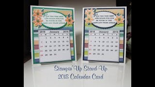 StampinUp Stand up 2018 Calendar Card [upl. by Ailito]