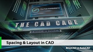 Spacing amp Layout in AutoCAD vs BricsCAD 2022 The CAD Cage [upl. by Soisatsana]