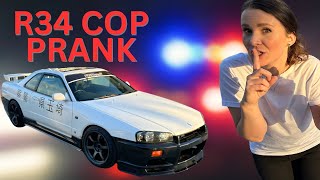 Wife Turned My R34 Into A Cop Car [upl. by Amalbergas921]