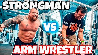 Strongman VS Arm wrestler Ft Devon Larratt [upl. by Saduj]