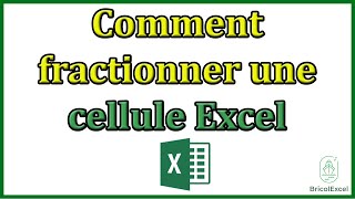 Comment fractionner une cellule excel [upl. by Ennoirb]