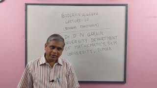 Boolean Algebra Lec10 Boolean Functions by DrDNGarain For BScMSc Engineering [upl. by Rysler]