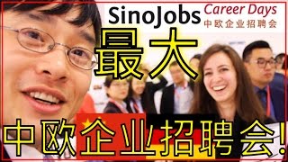 中国德国全球规模最大的招聘会 SinoJobs Career Day – 采访德国名牌大企业奥迪戴姆勒 在德国找工作或找实习 中文德语字幕 Nr1 [upl. by Sackman140]