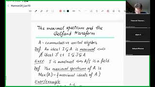 Harmonic Analysis and Banach Algebras Lecture 10 A Pirkovskii [upl. by Ananna585]