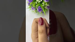 🌿💅 cute leaf nail art 😍 tutorial  nailart 😍shorts [upl. by Aremihc783]