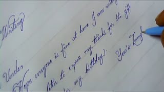 Letter writing with ball pen  Calligraphy  superb handwriting [upl. by Skardol495]