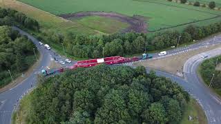 Brunton Shaw abnormal load Gateford A57 roundabout 13th July 2024 [upl. by Ayanat73]