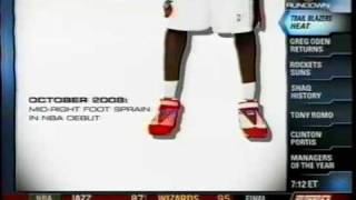 590 days later Greg Oden scores 1st pts injury breakdown [upl. by Esdnil578]