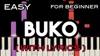 BUKO  LYRICS   JIREH LIM  SLOW amp EASY PIANO [upl. by Nannerb784]