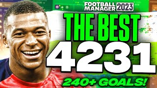 The BEST 4231 FM23 Tactic Scores 240 Goals  Wins Quadruple  Best FM23 Tactics [upl. by Giacobo]