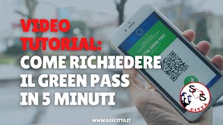 Come richiedere il Green Pass in 5 minuti Tutorial GreenPass guida tutorial [upl. by Ardnalac]