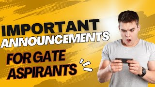 Big Announcements For GATE Aspirants gate2025 gatetalk vinodsahu [upl. by Reneta]