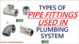 PIPE FITTING USED IN PLUMBING SYSTEMS  BASIC PLUMBING FITTINGS USED IN HOUSE [upl. by Enait]