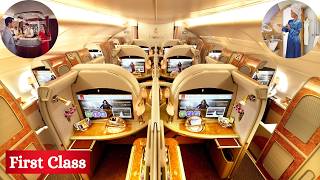 Emirates A380 First Class  Dubai to Singapore Flight  4K Full Review [upl. by Amlet]