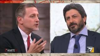 Massimo Giannini e Roberto Fico M5S si confrontano su Europa ed euro [upl. by Swayder]