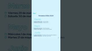 Feriados Chile 2024 [upl. by Nanerb]