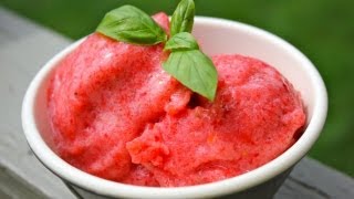 Strawberry Banana Sorbet Recipe [upl. by Cralg878]