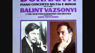 Dohnanyi  Piano Concerto No 1  Balint Vazsonyi  1972 [upl. by Hsima68]