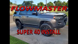 20102020 4Runner FLOWMASTER SUPER 40 series install [upl. by Kenway]