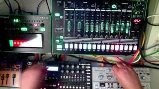 Roland TR8 TB3  TB303 Devilfish  Elektron A4 by Honeysmack [upl. by Paule]