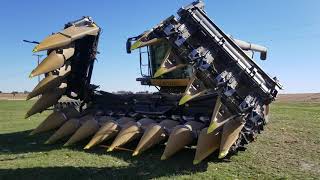 Unfolding a Geringhoff 16 row corn head [upl. by Mercorr]