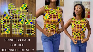 HOW TO cut and sew a Princess Dart Bustier  BEGINNER FRIENDLY [upl. by Ennywg]