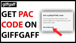 How to Get PAC Code From GiffGaff SIMPLE GUIDE [upl. by Rothmuller]