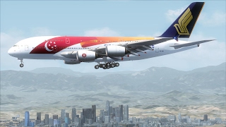 FSX A380 Bangkok to Los Angeles via Tokyo Full version [upl. by Andra]