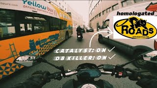 Yamaha MT07  City ​​ride  Beautiful Roadsitalia exhaust sound [upl. by Nivert]