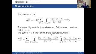 2022 Workshop on Elliptic Integrable Systems Talks by Rosengren Ruijsenaars van Diejen [upl. by Yalonda]