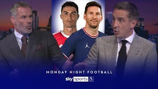 Neville amp Carragher disagree on Ronaldo vs Messi debate  Monday Night Football [upl. by Dulsea406]