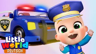 Das Polizeiauto  Kinderlieder für Kleinkinder  Niko und Nina  Little World Deutsch [upl. by Hayward]