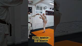 Doble Ushiro Mawashi  Tobi Mawashi karate kyokushin mawashi ushiro shorts viral martialarts [upl. by Stannfield466]