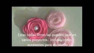 Flores de Fieltro Tutorial  Scrapbook [upl. by Nwahsyd]