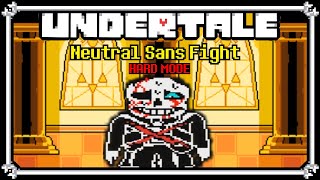 Undertale Hard Mode Neutral Sans Fight Phase 3 Completed ADISPLAY Take  Undertale Fangame [upl. by Llehcal477]