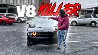 FASTEST V6 CHALLENGER EVER V8 KILLER GOT CHASED BY THE POLICE👮‍♂️😳v6 challenger fye fyp [upl. by Anihtyc]