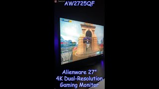 Alienware 27 4K DualResolution Gaming Monitor  AW2725QF shorts  HarryWT [upl. by Kathe]