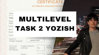 Multilevel Task 2 Yozish Usuli [upl. by Hevak]