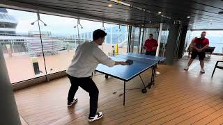 Ping Pong Tournament on MSC Meraviglia Round 9 [upl. by Sirap]